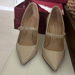 Tamara Mellon Nude Patent Mary Jane Heels